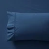 Morgan & Finch Pure 250 TC Egyptian Cotton Sheet Set - Indigo -Morgan & Finch Shop M F S23 Pure SS Indigo Detail SI 7